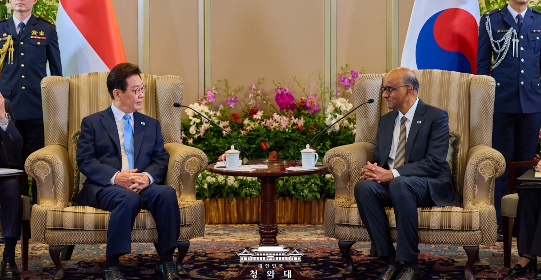 싱가포르 대통령 면담                                                    